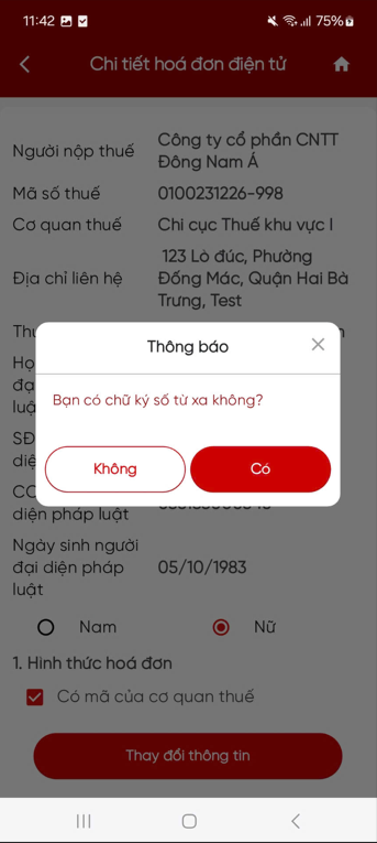 Kê khai thay đổi thông tin