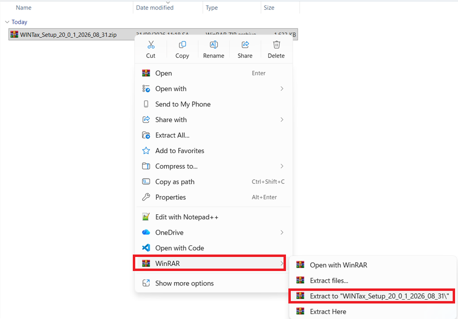 Bước 1: Giải nén file cài đặt ZIP